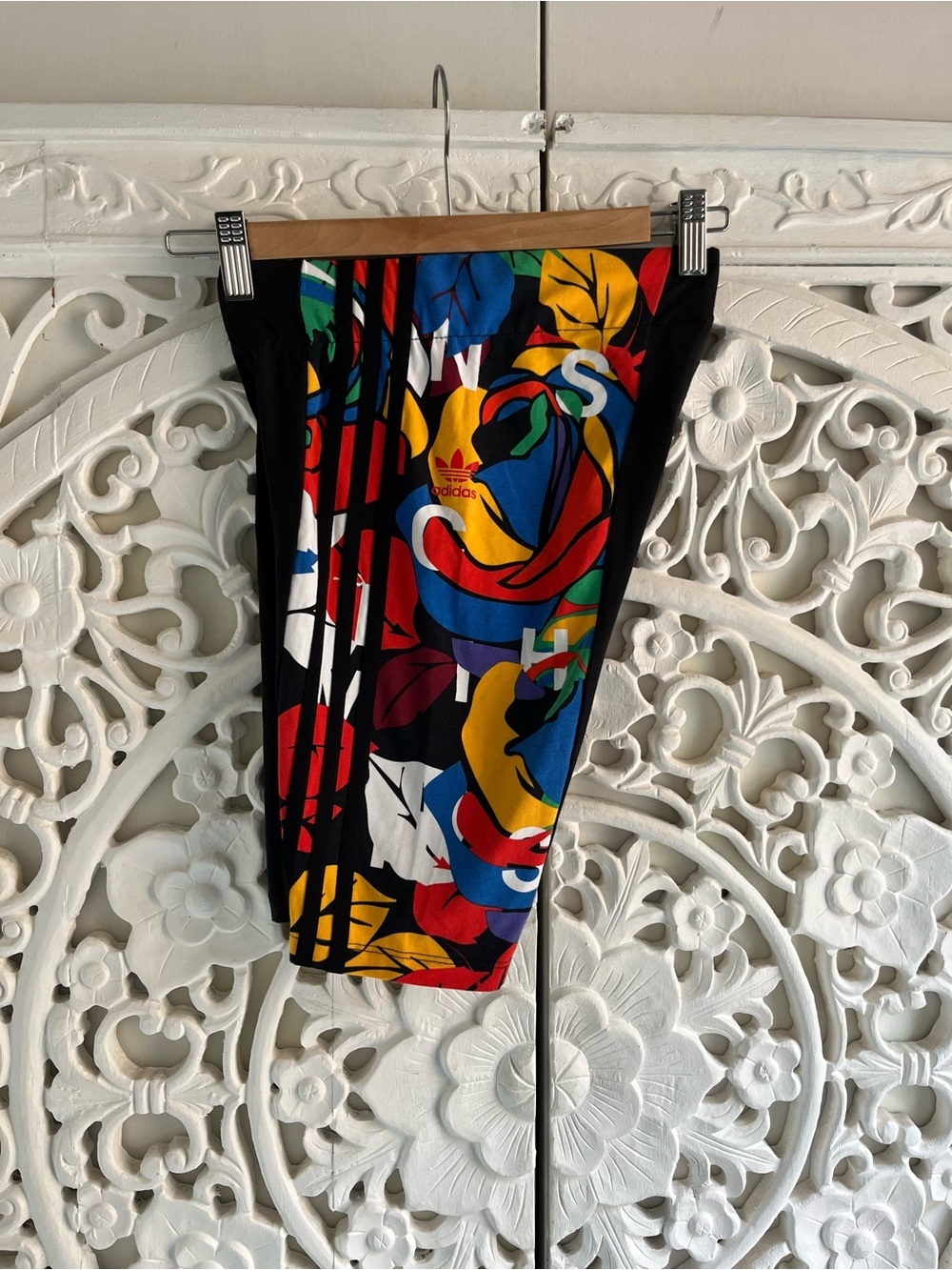 Adidas Originals Rich Mnisi Bike Shorts Leggings NWT Colorful Print XS - Picture 4 of 7